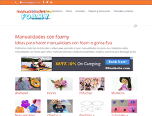 Tablet Screenshot of manualidadesconfoamy.com